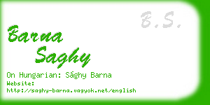 barna saghy business card